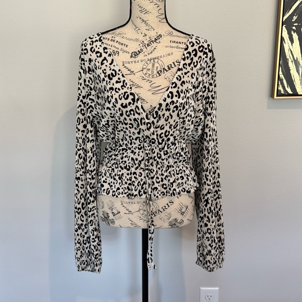 Zara Leopard print blouse